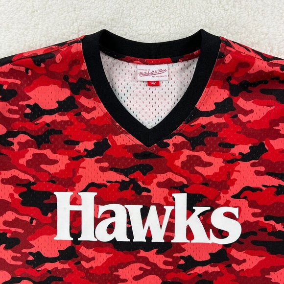 Mitchell & Ness Jersey Men XL Camo Atlanta Hawks Baseball Rare Rap Hip Hop ATL - Picture 3 of 16